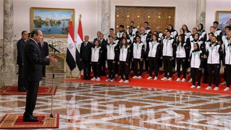 الرئيس السيسي يكرم اللاعبين والمدربين الحاصلين على ميداليات ذهبية ببطولة الألعاب الأفريقية